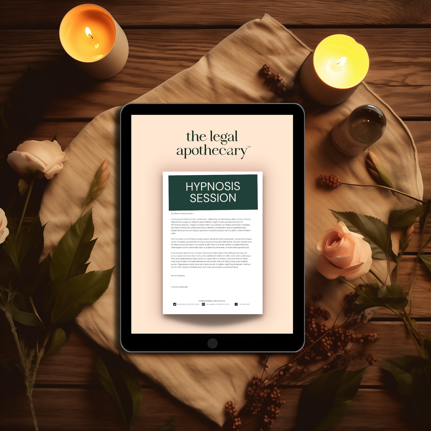 Hypnosis Session Legal Terms